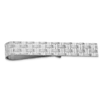 Sterling Silver Rhodium-plated Tie Bar - QQ203