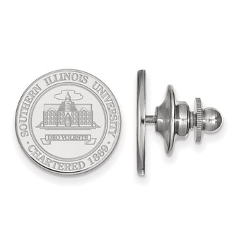 14k White Gold LogoArt Southern Illinois University Crest Lapel Pin
