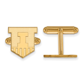 14k Gold LogoArt University Of Illinois Victory Badge Cuff Links