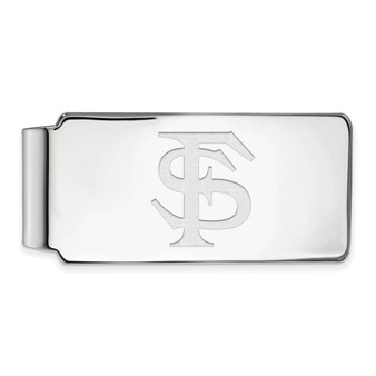 Sterling Silver Rhodium-plated LogoArt Florida State University F-S Money Clip