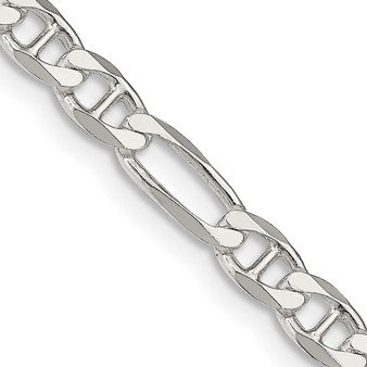 Sterling Silver 4.5mm Figaro Anchor Chain Fine Jewelry Gift - QAF120-28
