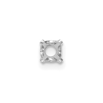 14k White Gold Round 4-prong Open Back .04ct. Setting