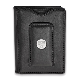 Sterling S. Rh-p LogoArt University Of Tennessee Black Leather Wallet