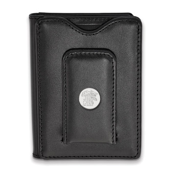 Sterling S. Rh-p LogoArt University Of Kentucky Black Leather Wallet