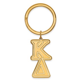 Sterling Silver Gold-plated LogoArt Kappa Delta Sorority Greek Letters Key Ring