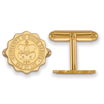 Sterling Silver Gold-plated LogoArt University Of North Dakota Crest Cuff Links