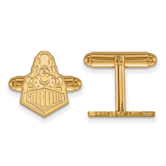 Sterling Silver Gold-plated LogoArt Purdue University Boilermakers Train Logo Cuff Links