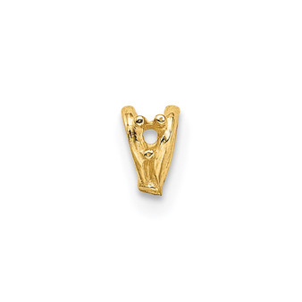 14k Yellow Gold Casted Diamond Accent Bail - YG1581