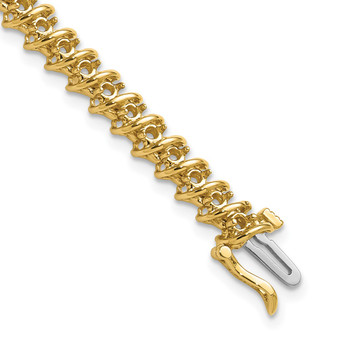 14k Yellow Gold 2.1mm Diamond Tennis Bracelet Mounting Fine Jewelry Gift - X2002
