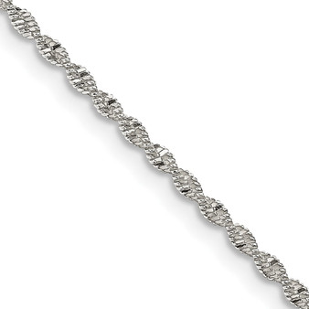 Sterling Silver 1.65mm Twisted Herringbone Chain 18 Inch Fine Jewelry Gift