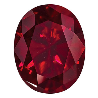 CREATED RUBY, 9X7MM OVAL