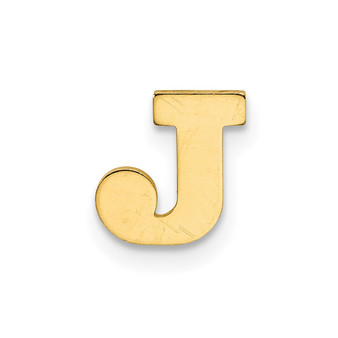 14k Yellow Gold Die Struck Letter J