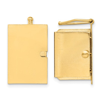 14k Yellow Gold Push Button Box Clasp - YG1837