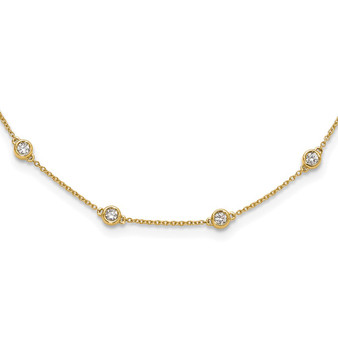 14k Yellow Gold Origin 14k 1 Carat Lab Grown Diamond Vs/si  D E F  16 Station 16 Inch Necklace Fine Jewelry Gift