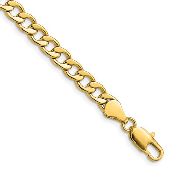 Kelly Waters Gold-plated 5.5mm Curb 18 Inch Chain Necklace Fine Jewelry Gift