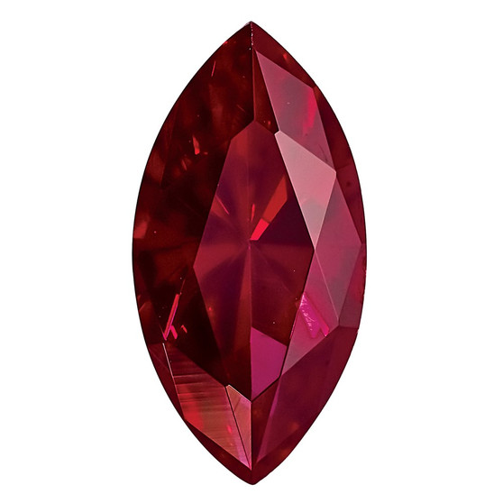 CREATED RUBY, 10X5MM MARQUISE