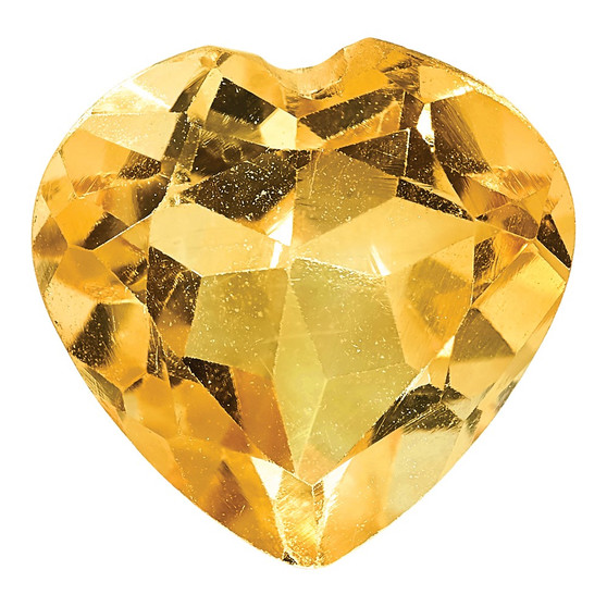 CITRINE, 7MM HEART FACETED, AA QUALITY