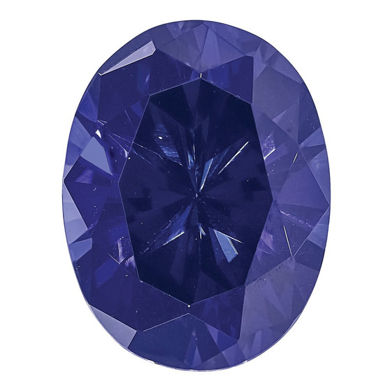 CREATED SAPPHIRE, BLUE, 10X8MM OVAL