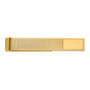 14k Yellow Gold Men's Grooved Engravable Tie Bar