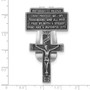 Silver-tone MOTORIST PRAYER Crucifix Visor Clip