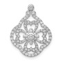 14k White Gold 1/2ct. Diamond Fancy Chain Slide Fine Jewelry Gift - PM3946-050-WA