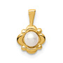 14k Yellow Gold Madi K 4-5mm White Button Freshwater Cultured Pearl Pendant Fine Jewelry Gift