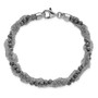 Sterling Silver Ruthenium-plated Fancy D/C Beaded & Mesh Bracelet 7.25 Inch Fine Jewelry Gift