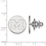 Sterling Silver Rhodium-plated LogoArt University Of Michigan Letter M Lapel Pin