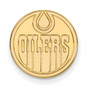 SS/Gold Plated Silver W/gp Nhl Logoart Edmonton Oilers Black Leather Wallet