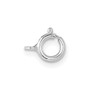 14k White Gold Spring Ring W/ Closed Ring Clasp - WG1719