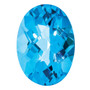 BLUE TOPAZ, 12X10MM OVAL CHECKERBOARD, AA QUALITY