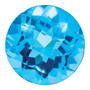 BLUE TOPAZ, 12MM ROUND CHECKERBOARD, AA QUALITY