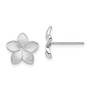 14k White Gold White Polished & Textured Plumeria Post Earrings Fine Jewelry Gift