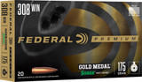 FEDERAL GOLD MEDAL 308 WIN 175GR MATCHKING 20RD 10BX/CS