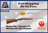 Ruger 21347 No.1 Sporter 35 Whelen SS 22in High Grade Walnut