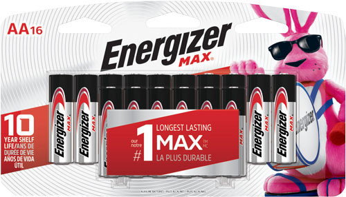 ENERGIZER MAX BATTERIES AA 16-PACK | E91LP16