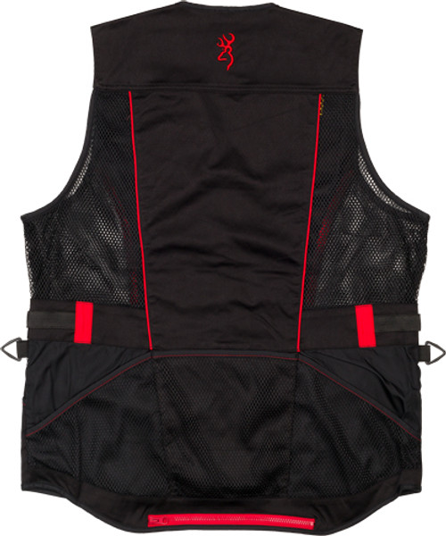 BROWNING ACE SHOOTING VEST | R-HAND 2XL BLACK/RED TRIM | 3050457105