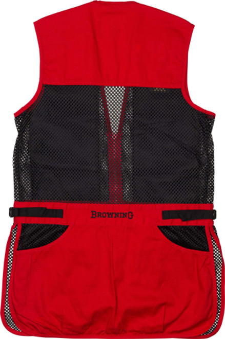 BROWNING MESH SHOOTING VEST | R-HAND YOUTH'S XL BLACK/RED | 3050547104