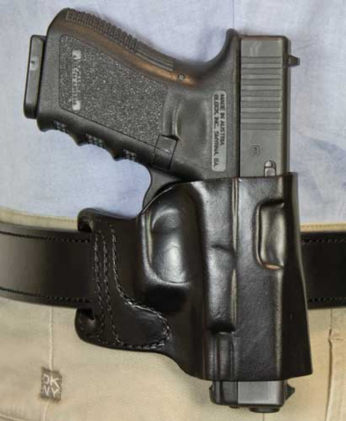 DESANTIS E-GAT SLIDE HOLSTER | OWB RH LEATHER SIG P365 BLACK | 115BA8JZ0