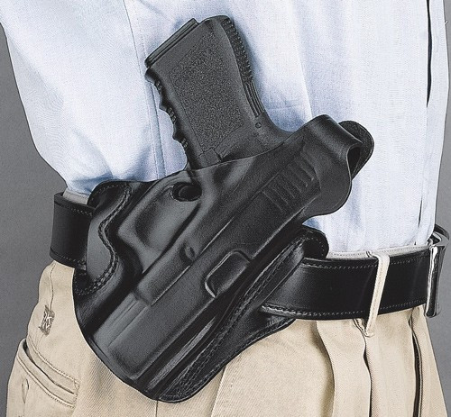 DESANTIS THUMB BREAK SCABBARD | RH OWB LEATHER GLK 192336 BL | 001BAB6Z0