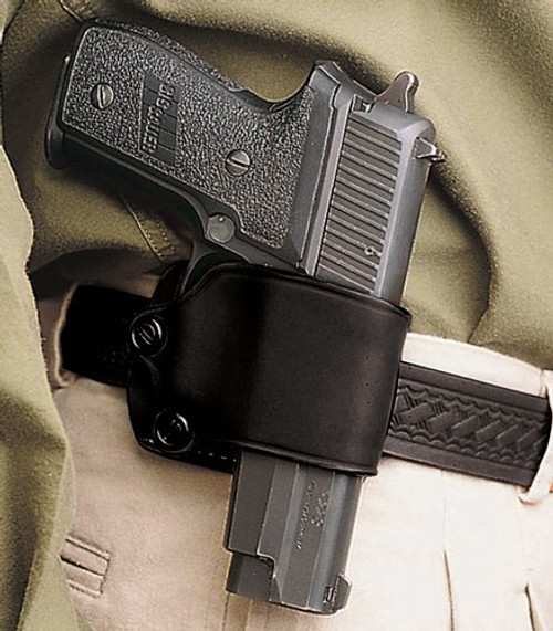 DESANTIS YAQUI SLIDE HOLSTER | RH LEATHER LARGE DA AUTOS BLK | 023BADAZ0