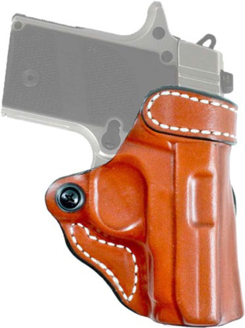 DESANTIS CRISS-CROSS HOLSTER | OWB RH LEATHER SIG P365 TAN | 155TA8JZ0