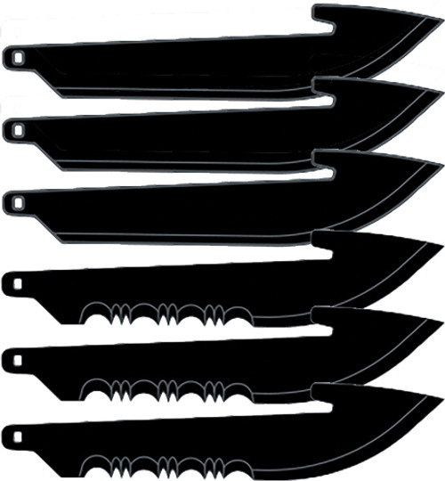 OUTDOOR EDGE 2.5" REPLACEMENT | BLADES 6-PACK DROP PNT COMBO | RRC25K6C