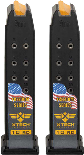 XTECH TACTICAL MAGAZINE FOR | GLOCK 19 10RD FREEDOM 2 PACK | XT3032102