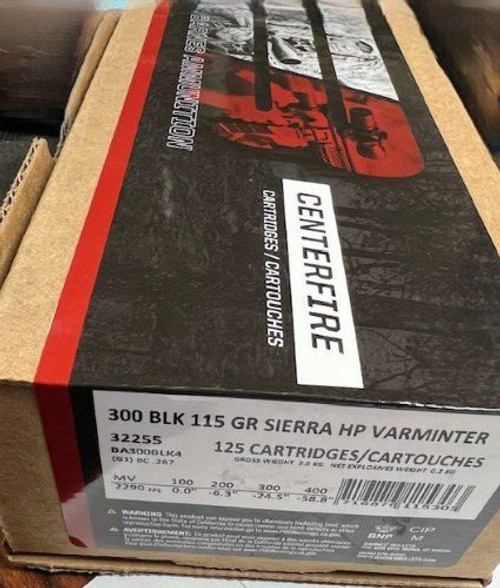 BARNES 300 AAC 115GR JHP | VARMINTER 20RD 10BX/CS | A32255