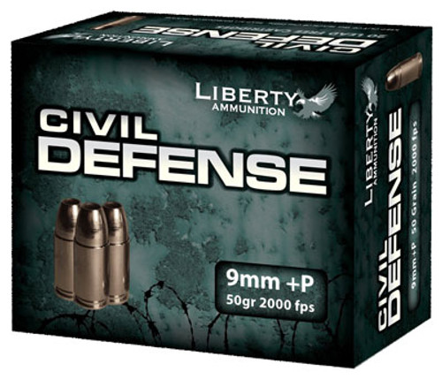 LIBERTY CIVIL DEFENSE 9 MM LUGER 50 GR HP 20 RD 10 BX/CS | ACD9 LIBERTY CIVIL DEFENSE 9 MM LUGER 50 GR HP 20 RD 10 BX/CS | ACD9