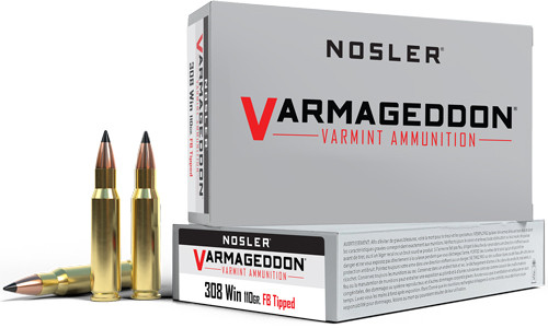 NOSLER VARMAGEDDON 308 WIN | 110GR FBT 20RD 10BX/CS | A40272