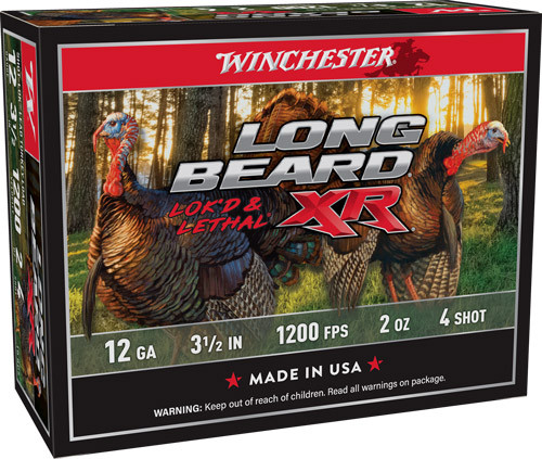WINCHESTER LONG BEARD XR 12 GA 3.5" 2 OZ #4 10 RD 10 BX/CS | ASTLB12 L4