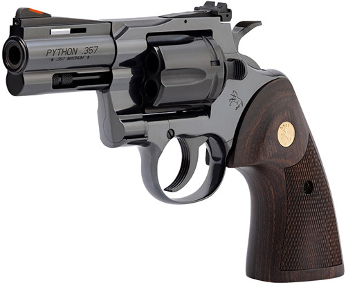 COLT PYTHON 357MAG 3" 6RD | BLUED WALNUT GOLD MEDALLION | GPYTHONBP3WTS