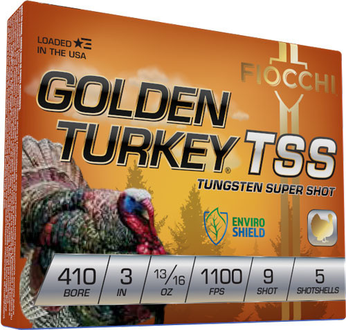 FIOCCHI GOLDEN TURKEY TSS 410 3" 13/16OZ #9 5RD 10BX/CS | A410TSS9
